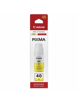 Чернила CANON (GI-40Y) для СНПЧ Pixma G5040/G6040, желтые, ресурс 7700 страниц, оригинальные, 3402C001