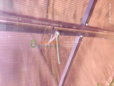 Теплица "Капелька Цинк 25х25" (оцинкованный каркас 25х25 мм, шаг дуги 0,66 метр)