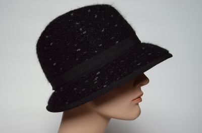 Черная женская шляпа из фетра италия Vizio Collezione
