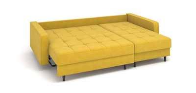 ДВУСПАЛЬНЫЙ ПРУЖИННЫЙ УГЛОВОЙ ДИВАН-КРОВАТЬ ОРЛЕАН, ПРОЧНЫЙ МЕТАЛЛОСКЕЛЕТ, СО СПАЛЬНЫМ МЕСТОМ И МЕХАНИЗМОМ ПАНТОГРАФ, НОЖКИ 10 СМ