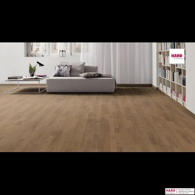 Паркетная доска Haro Дуб Пуро Дымчатый Тренд структур 534843 3-пол масло