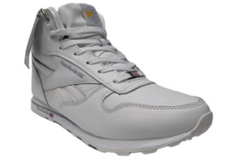 Кроссовки Reebok Classic белые высокие с мехом