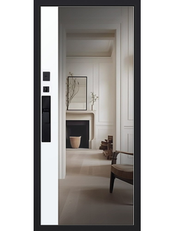 Стальная дверь   Plata с зеркалом (биометрический замок Smart lock Y23)