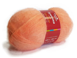 Пряжа из Троицка Пушинка Состав Шерсть-50% Козий пух-50%  Вес 50  Метраж 225 Персик