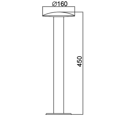 Садово-парковый светильник INOX 450/900 LED 7Вт