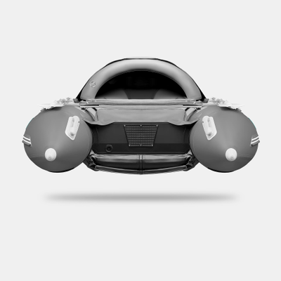 Моторная лодка GLADIATOR E330PRO светло-темносерый сзади