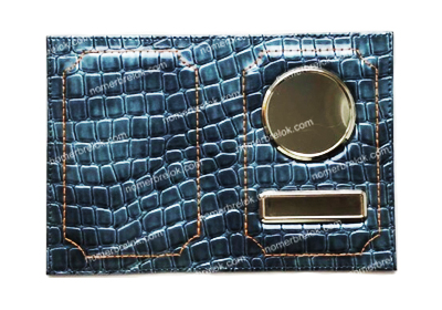 «КРОКОДИЛ» ОБЛОЖКА ДЛЯ АВТОДОКУМЕНТОВ В КОМПЛЕКТЕ С ЛИНЗАМИ. ЦВЕТ: СИНИЙ