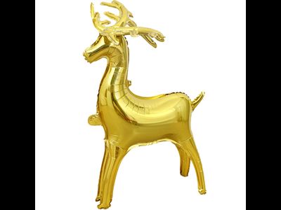 Шар 3D (48''/122 см) Фигура, Олень, Золото