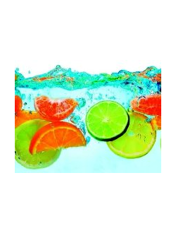 Интерьерная панель "Фрукты в воде" глянец 3000*600*1,5мм  АБС