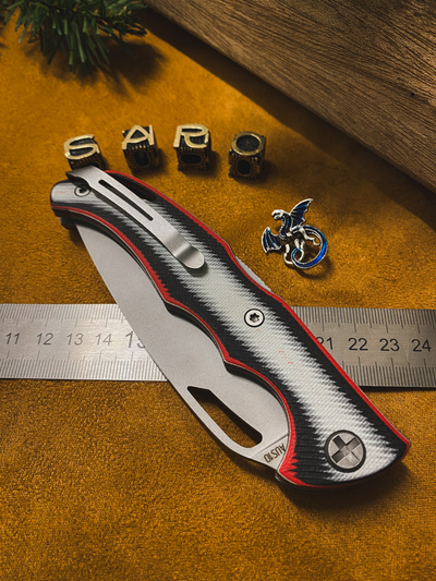 Складной нож Кайман EVO сталь AUS10,  рукоять G10, цвет швейцарка