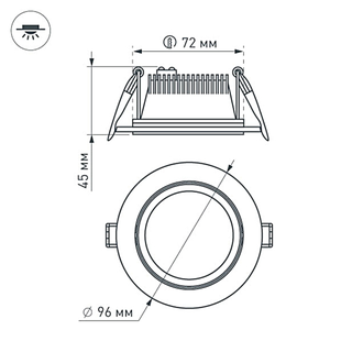 Светодиодная панель Arlight LT-R96WH 6W