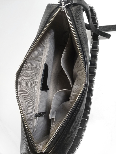 (АРТИКУЛ: 8493/1) СУМКА ЖЕНСКАЯ, НЕБОЛЬШАЯ, НАТУРАЛЬНАЯ КОЖА, ЧЕРНАЯ, ДЛИННЫЙ РЕМЕНЬ ЧЕРЕЗ ПЛЕЧО *