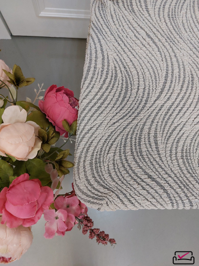 Чехол на стул Жаккард Волна Серый. Россия