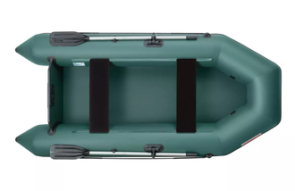 Моторно гребная лодка с жестким транцем Standart 2800 с привальным брусом (цвет зеленый)