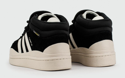 Adidas Campus With Fur White Black с мехом