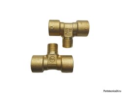 Тройник гайка 3/8"; штуцер 3/8"; гайка 1/4" 3/8 (Г) - 1/4 (Г) + 3/8 (Ш) Bsp