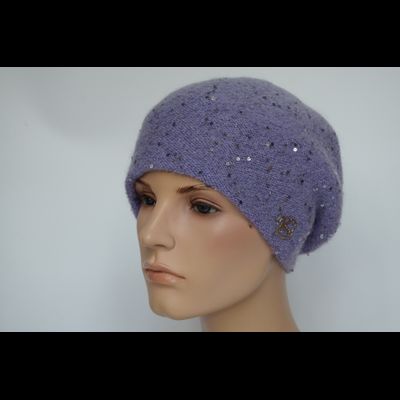 Фиолетовый берет с пайетками Vizio Италия 6943