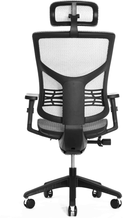 Эргономичное кресло Expert Vista black, белая сетка