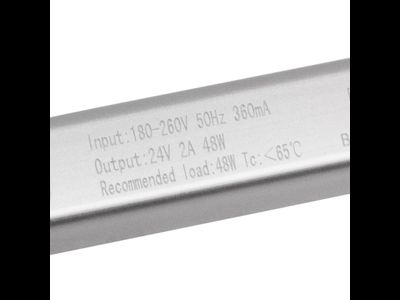 Блок питания 48W 24V IP22 Long (24V/2A/48W) (4LED/IP22 сетка/1 год)