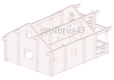 Дом-баня из клееного бруса "Дмитрий", 135 м2