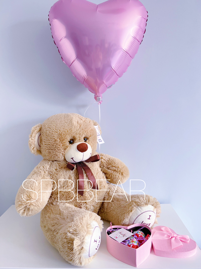Подарочный набор №13 - Плюшевый мишка 85 см, Шар сердце, Киндер бокс малый