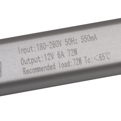 Блок питания 72W 12V IP22 Long (12V/6A/72W) (4LED/IP22 сетка/1 год)