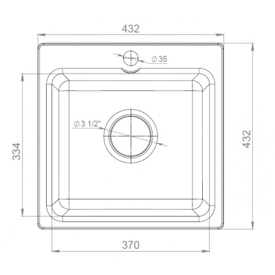 Мойка композитная GRANFEST SMART GF-SM 430 (432*432) бежевый белый песочный