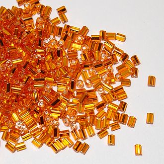 Бисер чешский preciosa рубка 9/0, оранжевая (97000), 50 грамм