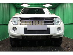 Защита радиатора Mitsubishi Pajero IV 2011-2014 black
