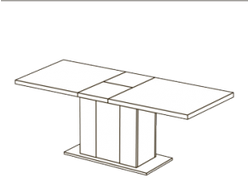 Стол прямоугольный раздвижной (1|2 вставки)