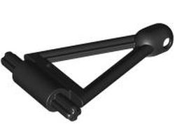 Technic, Steering Arm Triangular with 2 Axles and Tow Ball Socket, Black (5294 6464609)