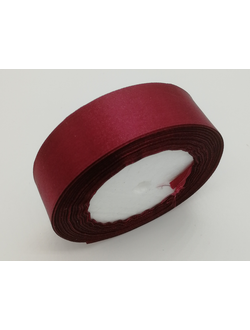 Лента атласная,25 мм, цвет темно темно красный  арт. 48
