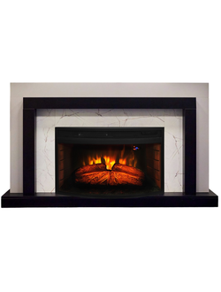 каминокомплект Real Flame ПАЛЕРМО (Серый камень/Уни Неро/оникс) с очагом Firespace 33W S IR LED