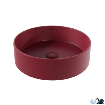 Раковина Creavit Loop LP145-00BR00E-0000 Berry Mat LP145 диаметром 45 см, бордовая, матовая