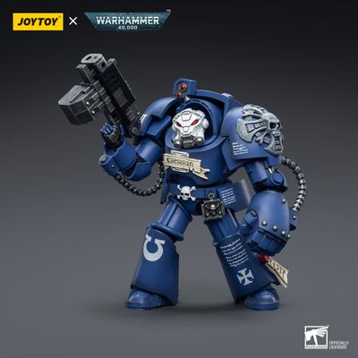 Терминатор Ультрамаринов (Warhammer 40k) - КОЛЛЕКЦИОННАЯ ФИГУРКА 1/18 Ultramarines Terminators Brother Caesaran (JT6694) - JOYTOY