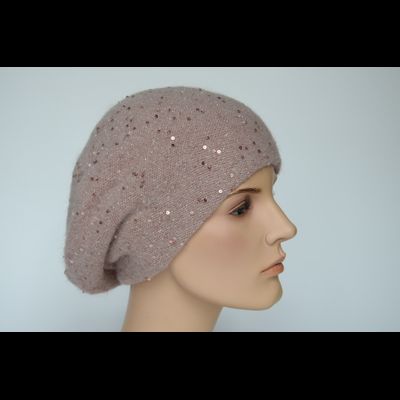 Розовый берет вязаный Vizio Италия 1042