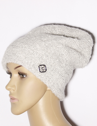 Екатеринбург. Шапка женская "Колпак букле" 11581 св.серая, чёрная, св.бежевая, синяя, молочная