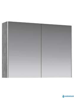 Зеркало-шкаф Aqwella Mobi-80, цвет бетон светлый