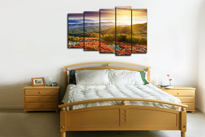 Модульная картина "Горный кустарник"