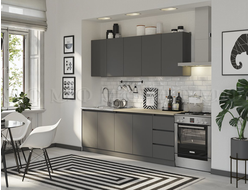 Кухня прямая Челси 2,0м, графит