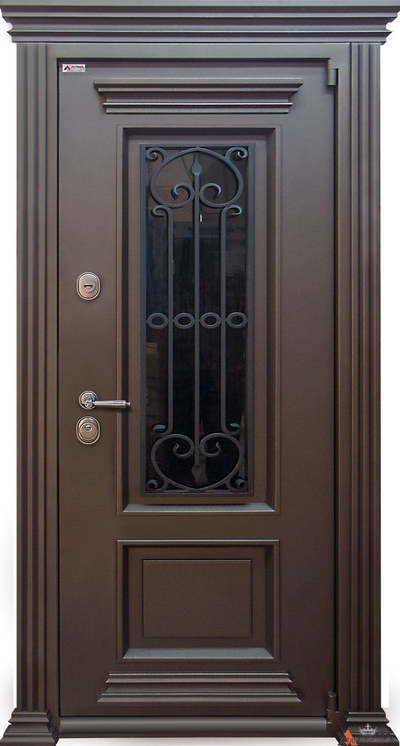 Империал Glass Шпон дуба эмаль белая, 26 мм, гладкая прижимная рамка, шагрень белая