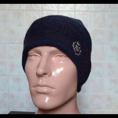 Двусторонняя шапка Vizio Италия 5669 синяя