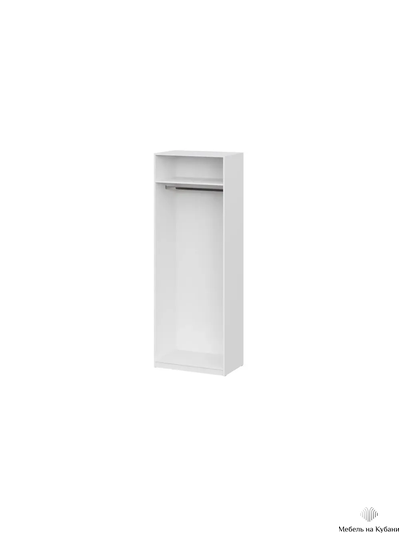 ШК 5 800 шкаф двустворчатый распашной с антресолью Белый текстурный