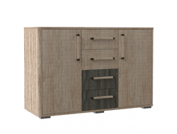 Спальня ВЕРСАЛЬ-2 - Комод К-3.0 Дуб Баррик/Ясень Анкор/белый