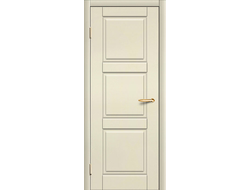 Дверь с тремя квадратами в цвете "ваниль"