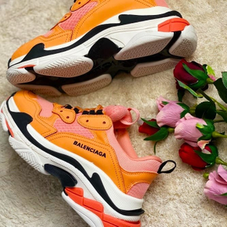 Triple s balenciaga orange deals
