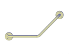 Поручень угловой (135°) 250х250 мм