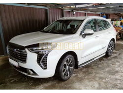 Пороги OEM Style с логотипом для Haval Jolion 2020-