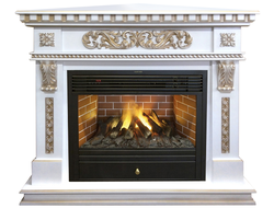 Угловой электрокамин Verona WT с очагом 3D Novara 26