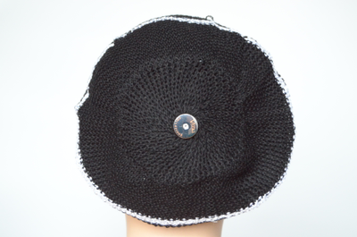 Черная женская итальянская кепка весна - лето - осень